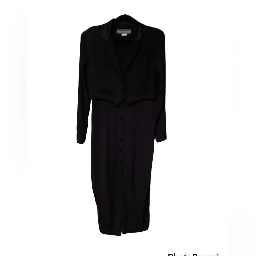 Karen Alexander Vintage Tuxedo Dress Size 8 Made in The USA  Stripe